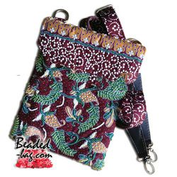 Beaded Bag - Beaded Pouch Bag, Cell Phone Pouch