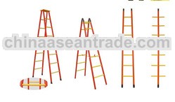 Super light round pipe insulated single ladder