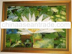 Bali Flower bloom painting, cheap painting, wholesale painting, antique painting, painting made to o