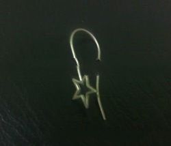 EWFMN39 - 925 Sterling Silver Ear Hook with Star