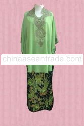 Abaya Blouse Young Green with Kebaya Neck