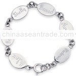 Family Connections Sterling Name Bracelet