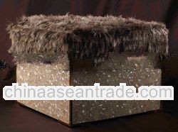 luxury sofa made from seashell at silver white pearl