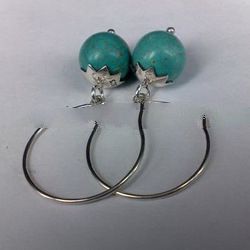 EHFMN14 - SS Open Creol with Turquoise Beads