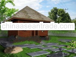 wooden house, wooden villa