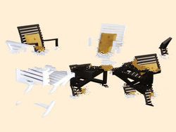 Coffee table and chairs