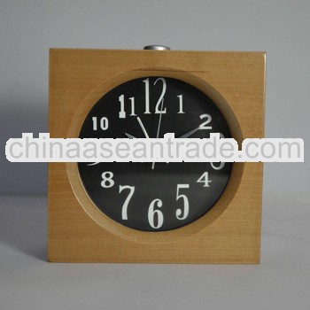decorative light wood press alarm clock