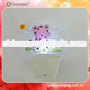 decorative night lights with cute cartoon print for promotion or kids