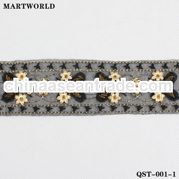 delicate beaded belt for formal dresses (QST-001-1)