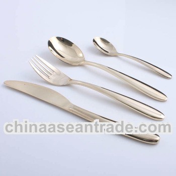 delux stainless steel gold cutlery