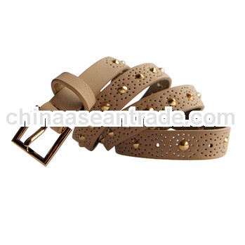 designer bridal hollow beaded belts with rivets