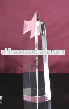 desk decoration crystal star awards/k9 crystal star trophys