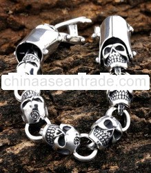 925 STERLING SILVER JEWELRY BIKER BRACELET