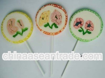 different kinds sweet sticks candy flower lollipop candy