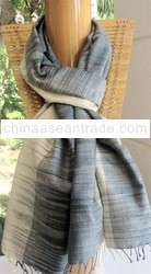 Scarves , 100% raw silk, tie and dye (IKAT)