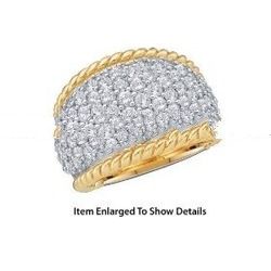 Beautiful 10k. Yellow Gold 2.00ctw Real Diamond Lady's Ring