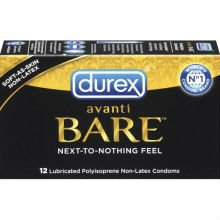 Durex Avanti Bare Lubricated Polyisoprene Non-Latex Condoms- 12 CT