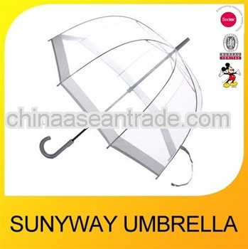 dome clear plastic umbrella with edging