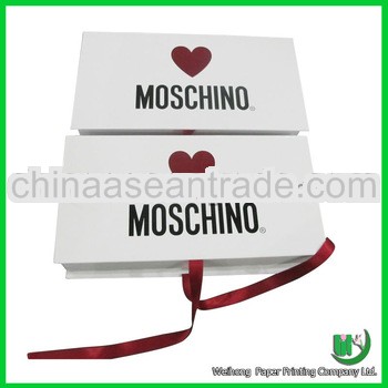 dongguan factory custom wedding box with ribbon cheap