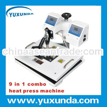 double heating mats yuxunda new launched 9 in 1 heat transfer machine