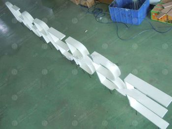 double sides painted stainless steel stand letter sign