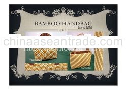 A Thai Authentic Bamboo Handbag 01, Thai product, Made in Thailand, Handmade Handicraft Production, 