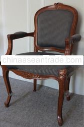  Furniture - Louis XV Arm Chair Full Uph, Light Mahogany