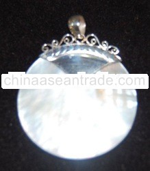 mother of pearl pendants with silver