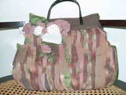 Patchwork bag dark violet