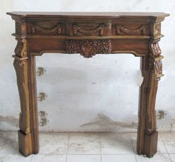 Wooden Mantel Fireplace - Antique Furniture