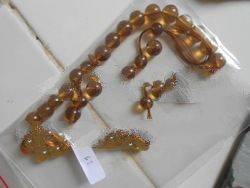 Misbaha Tesbih Rosary yellow Amber