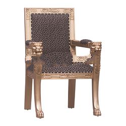 Mahogany Lion Carved Arms Chair