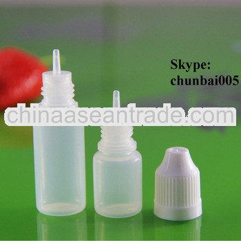 e-cig liquid bottles childproof dropper with long thin tip with SGS and TUV certificate