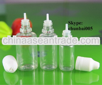 e liquid juice bottles childproof tamper with long thin tip SGS and TUV