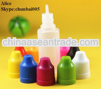 e vape liquid 20ml dropper bottle with colored capswith SGS and TUV certificate