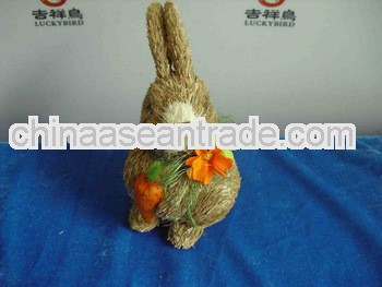 easter styrofom straw bunny/easter rabbit ornaments