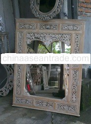mirror wood carving