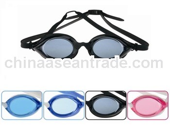 eco-friendly swimming goggles, siamesed style with gasket and strap, free swimming goggle