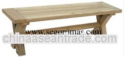 Good Quality Garden Outdoor Teak Wood Cross Bench