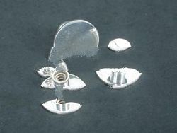 FMNBTN02 - Sterling Silver Flat Round Button