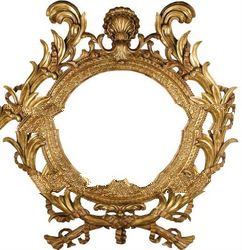 Handcarved Gold Wooden Mirror