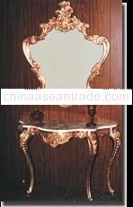 Gold Leaf Finish - Carrara Marble Top