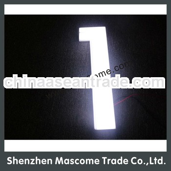 electrical digital the whole body light acrylic stainless steel led letter and whole lit led sign