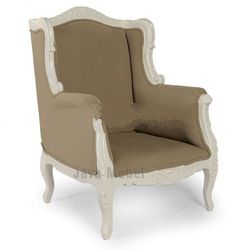 FRENCH SHABBY FURNITURE OF UPHOLSTERED WING CHAIR
