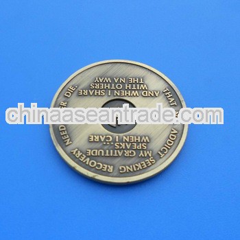 embossed logo metal coin with custom design