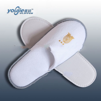embroidered stylish indoor men white velvet slippers eva slipper