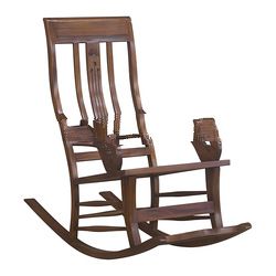 Mahogany Simple Plain Rocking Chair
