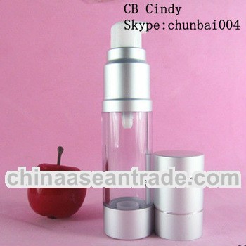 empty cosmetic 15ml airless pump for cream