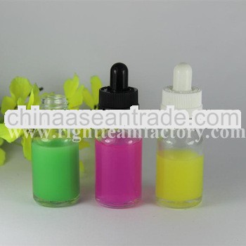 empty glass 15ml e liquid bottle with childproof dropper