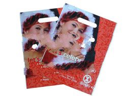 HDPE / LDPE Plastic Bag, Die Cut Handle (Punch Out Handle)